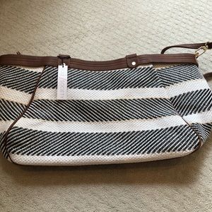 NWT Sole Society Weekender - cloth and leather